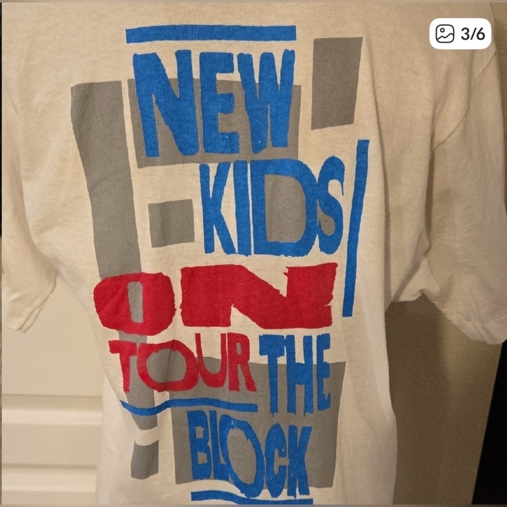 VINTAGE ❤️ NEW KIDS ON THE BLOCK ❤️ Single stitch tee shirt ( VINTAGE ) 1989 ! - Picture 6 of 9